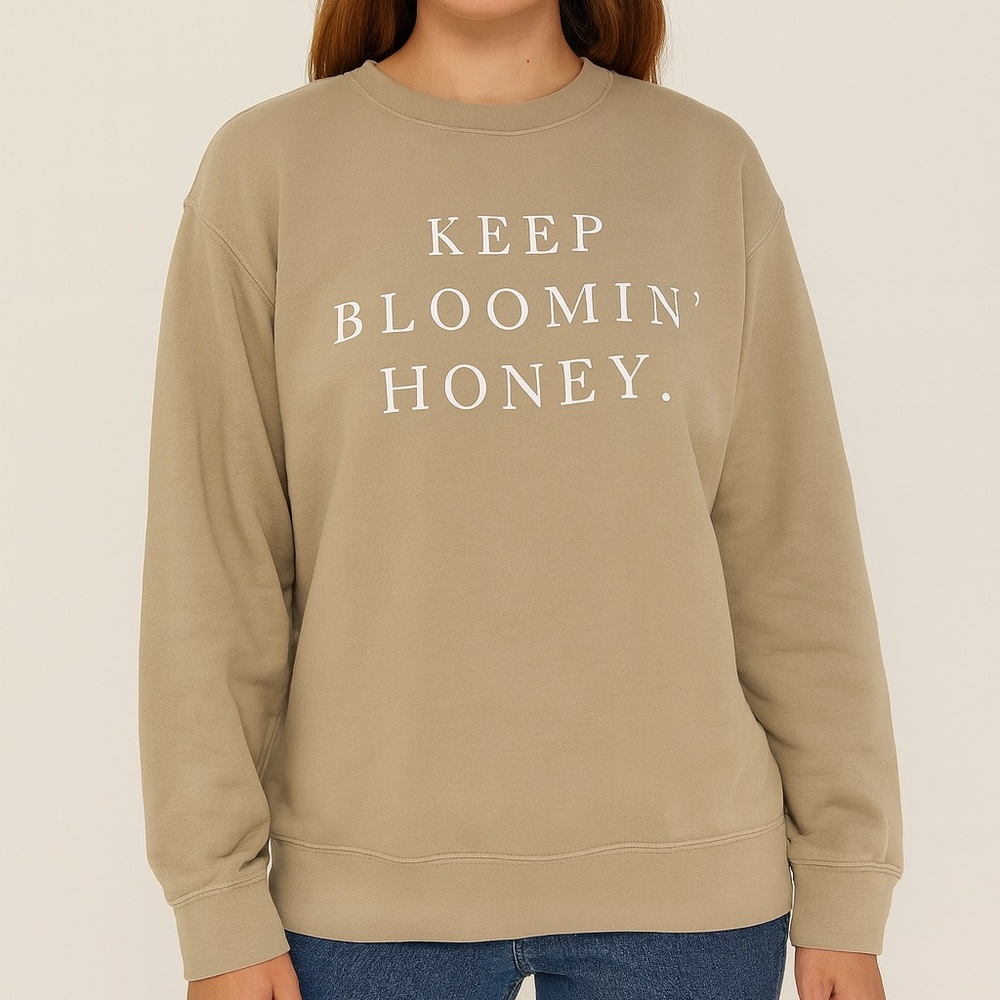 Tan Blooming Sweatshirt